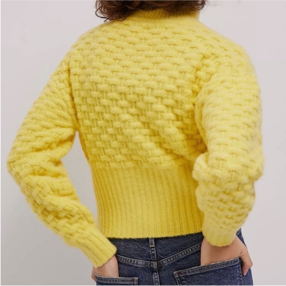 Maeve by Anthropologie Textured Chunky Knit Cropped Sweater Jacket - Picture 12 of 16
